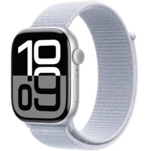 Apple Watch Series 10, GPS + Cellular, 46mm, Silver Aluminium Case, Blue Cloud Sport Loop Apple Watch Series 10, GPS + Cellular, 46mm, Silver Aluminium Case, Blue Cloud Sport Loop