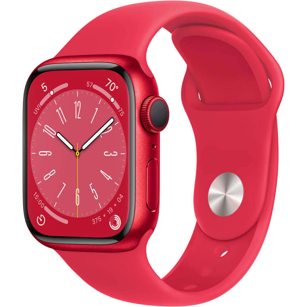 Apple Watch Series 8 GPS, 41mm, (PRODUCT)RED Aluminium Case, (PRODUCT)RED Sport Band Apple Watch Series 8 GPS, 41mm, (PRODUCT)RED Aluminium Case, (PRODUCT)RED Sport Band