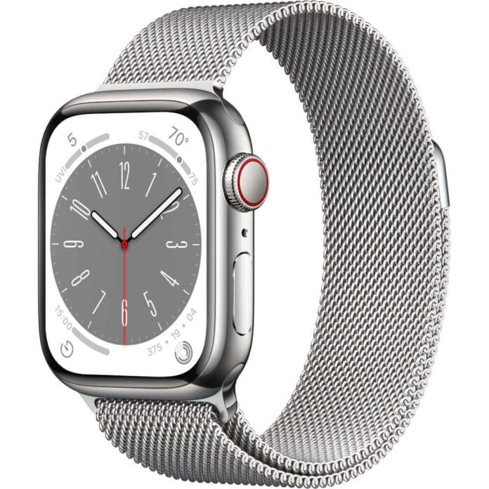 Apple Watch Series 8 GPS + Cellular, 41mm, Gold Stainless Steel Case, Gold Milanese Loop Apple Watch Series 8 GPS + Cellular, 41mm, Gold Stainless Steel Case, Gold Milanese Loop