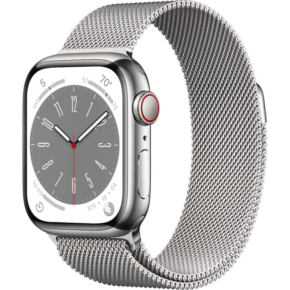 Apple Watch Series 8 GPS + Cellular, 41mm, Gold Stainless Steel Case, Gold Milanese Loop Apple Watch Series 8 GPS + Cellular, 41mm, Gold Stainless Steel Case, Gold Milanese Loop