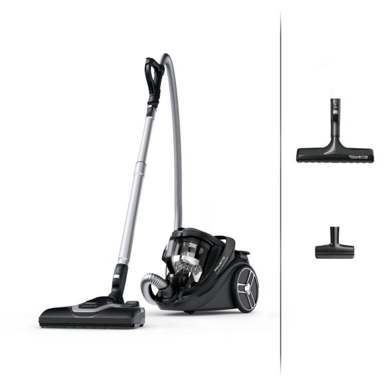 Aspirator fara sac Rowenta Silence Force Cyclonic Effitech® RO7935EA  500 W  recipient pentru praf 2.5 L  3 niveluri de filtrare  negru