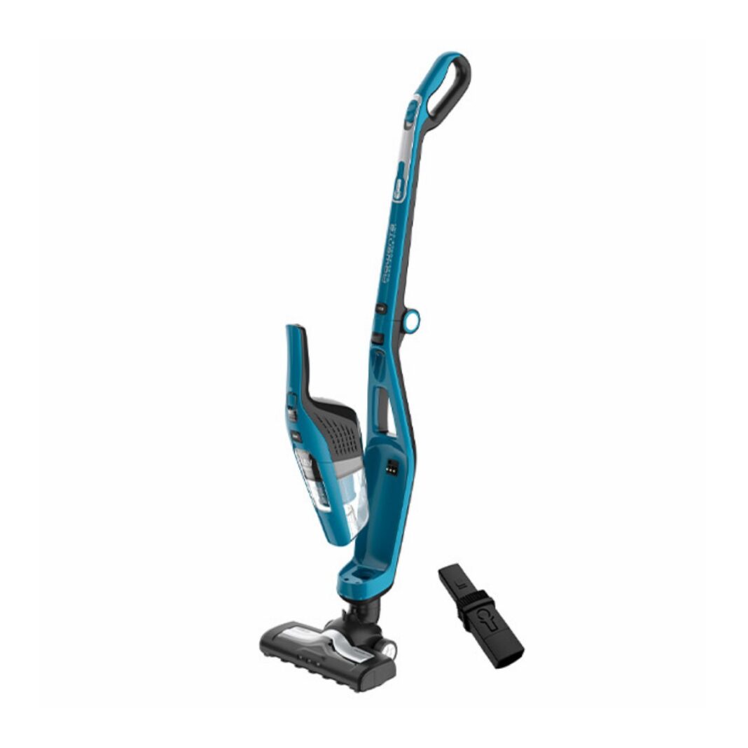 Aspirator vertical 2 în 1 Dual Force Cyclonic Rowenta RH6751WO  2 viteze  autonomie max 75 min  Recipient 0.6 L  albastru/negru