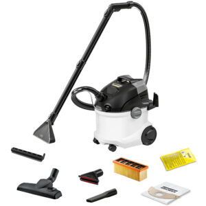 Aspirator cu spalare Karcher SE 5 1.081-230.0, 4l, Aspirare umeda/uscata, Alb Aspirator cu spalare Karcher SE 5 1.081-230.0, 4l, Aspirare umeda/uscata, Alb