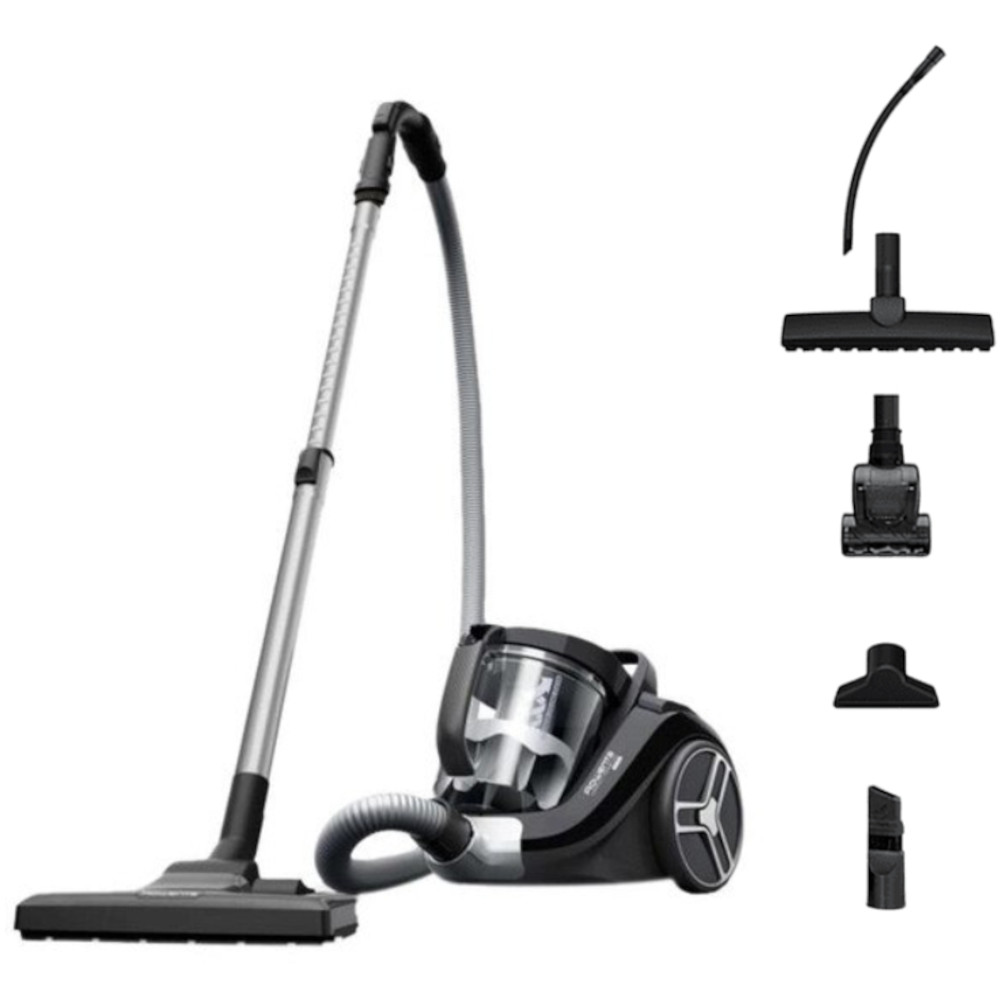 Aspirator fara sac Rowenta Compact Power XXL RO4B75EA, 2.5 l, 3 niveluri de filtrare, 750 W, Negru Aspirator fara sac Rowenta Compact Power XXL RO4B75EA, 2.5 l, 3 niveluri de filtrare, 750 W, Negru