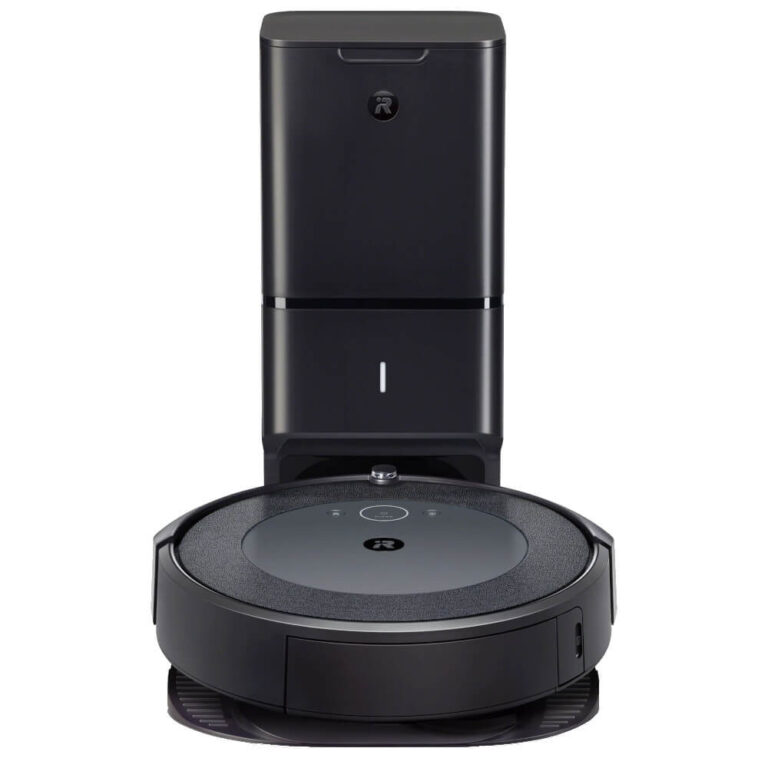 Aspirator robot iRobot Roomba I3+ Dark 3554, Wi-Fi, 75 min, 26 Wh, 32kWh/an, Control prin aplicatie, Alexa si Google, Li-Ion, Golire automata, Senzori anti-cadere, Gri