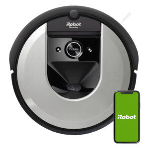 Aspirator robot iRobot Roomba I7 Silver 7156, Wi-Fi, Google Assistant & Alexa, 10 harti, 3-Stage Cleaning System, Bariere virtuale, Golire automata gunoi, Li-Ion, Gri Aspirator robot iRobot Roomba I7 Silver 7156, Wi-Fi, Google Assistant & Alexa, 10 harti, 3-Stage Cleaning System, Bariere virtuale, Golire automata gunoi, Li-Ion, Gri