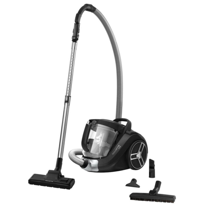 Aspirator fara sac Rowenta Compact Power XXL RO4855EA, 550 W, 2.5L, Tehnologie mono-ciclonica, Cablu 6.2m, Tub telescopic metalic, Nivel zgomot 75 dB, Negru/Gri Aspirator fara sac Rowenta Compact Power XXL RO4855EA, 550 W, 2.5L, Tehnologie mono-ciclonica, Cablu 6.2m, Tub telescopic metalic, Nivel zgomot 75 dB, Negru/Gri
