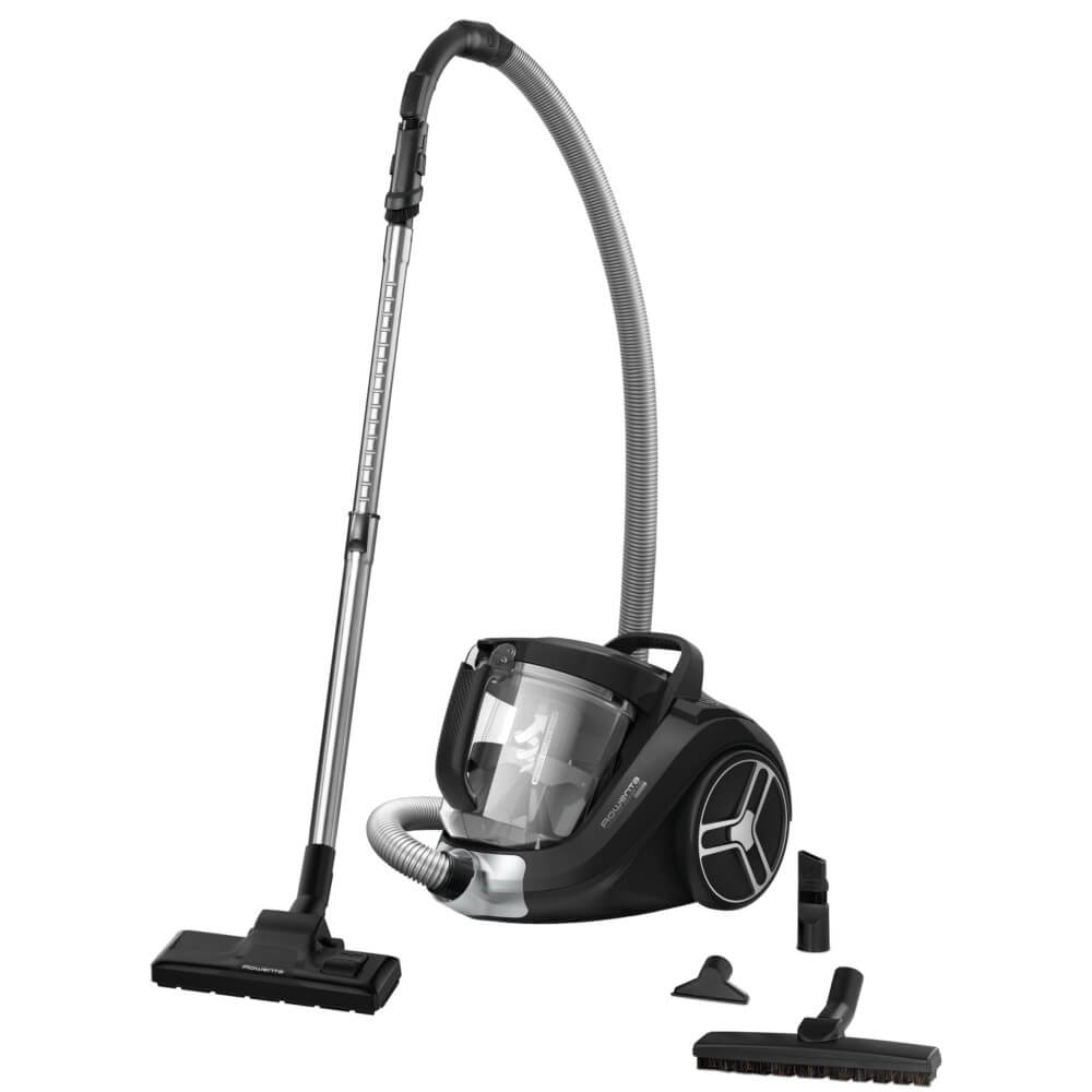 Aspirator fara sac Rowenta Compact Power XXL RO4855EA, 550 W, 2.5L, Tehnologie mono-ciclonica, Cablu 6.2m, Tub telescopic metalic, Nivel zgomot 75 dB, Negru/Gri Aspirator fara sac Rowenta Compact Power XXL RO4855EA, 550 W, 2.5L, Tehnologie mono-ciclonica, Cablu 6.2m, Tub telescopic metalic, Nivel zgomot 75 dB, Negru/Gri