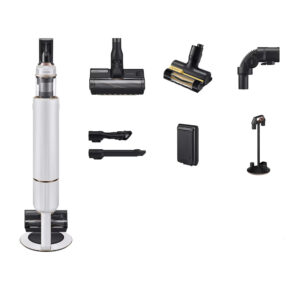 Aspirator vertical Samsung Bespoke Jet Plus Pet, 580 W, Perie duala Jet pentru covoare, Autonomie 60 minute, Alb Aspirator vertical Samsung Bespoke Jet Plus Pet, 580 W, Perie duala Jet pentru covoare, Autonomie 60 minute, Alb