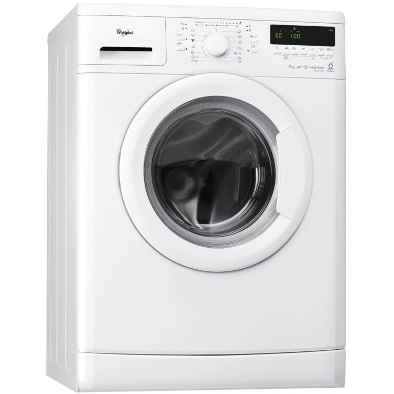 Masina de spalat rufe Whirlpool AWO/C 7540, 7 kg, 1400 RPM, 6th Sense Colours, Clasa A+++, Alb