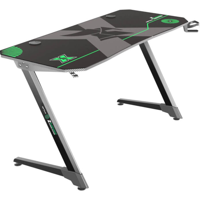 Birou gaming Serioux zRadiance, Negru/Verde Birou gaming Serioux zRadiance, Negru/Verde
