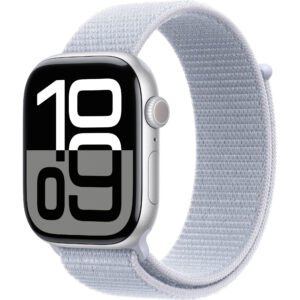 Apple Watch Series 10 , GPS, 46mm Silver Aluminium Case, Sport Loop Band, Blue Cloud Apple Watch Series 10 , GPS, 46mm Silver Aluminium Case, Sport Loop Band, Blue Cloud