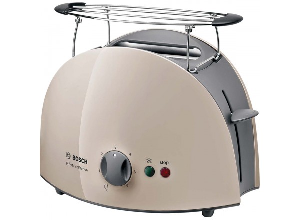 Prajitor de paine Bosch TAT61088, 900 W, 2 felii de paine, Bej