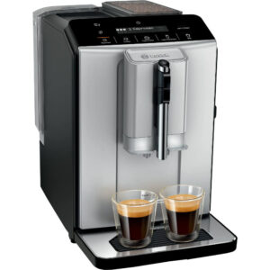 Espressor automat Bosch VeroCafe Seria 2 TIE20301, 1300 W, 1.4 L, 15 bar, Negru/Argintiu Espressor automat Bosch VeroCafe Seria 2 TIE20301, 1300 W, 1.4 L, 15 bar, Negru/Argintiu