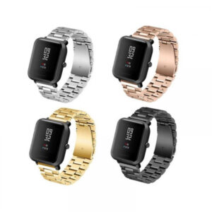 Bratara de schimb din metal cu zale mari pentru smartwatch Xiaomi AmazFit Bip Bratara de schimb din metal cu zale mari pentru smartwatch Xiaomi AmazFit Bip