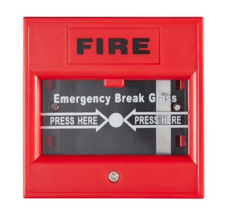 Buton de urgenta incendiu Hikvision DS-K7PEB(Red), NO/NC/COM, 36V DC, rosu
