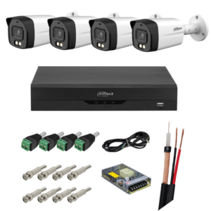 Sistem supraveghere Dahua, Functii AI, 4 camere, 4K 8MP, Microfon, Smart Dual Light, DVR 4 canale, Accesorii montaj incluse, Vizualizare pe mobil Sistem supraveghere Dahua, Functii AI, 4 camere, 4K 8MP, Microfon, Smart Dual Light, DVR 4 canale, Accesorii montaj incluse, Vizualizare pe mobil