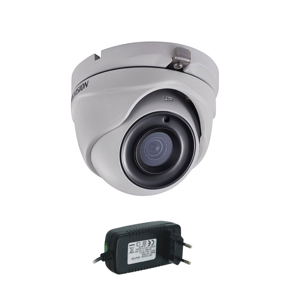 Camera supraveghere Dome Hikvision Ultra-Low Light DS-2CE56D8T-ITMF, 2MP, 30 m, 2.8mm + alimentare Camera supraveghere Dome Hikvision Ultra-Low Light DS-2CE56D8T-ITMF, 2MP, 30 m, 2.8mm + alimentare