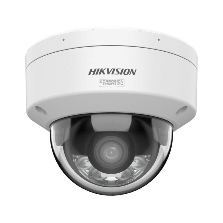 Camera supraveghere IP Dome cu iluminare duala Hikvision ColorVu DS-2CD2187G3-LIS2UY, 8 MP, 2.8 mm IR/lumina alba 30 m, slot card, microfon dual, anti-coroziune, PoE