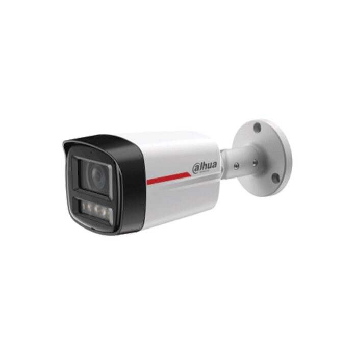 Camera supraveghere IP exterior Dahua WizSense WizColor IPC-HFW2249TL-S-LED-0600B-PRO, 2 MP, 6 mm, lumina alba LED 50 m, microfon, slot card, ONVIF, PoE