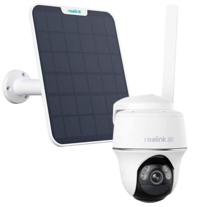 Camera supraveghere rotativa GSM 4G LTE PT cu panou solar Reolink Go PT Ultra G440, 8 MP, IR/lumina alba 10 m, PIR 10 m, acumulator 6000 mAh, microfon si difuzor, slot card, detectie om/vehicul/animal, vizualizare de pe telefon