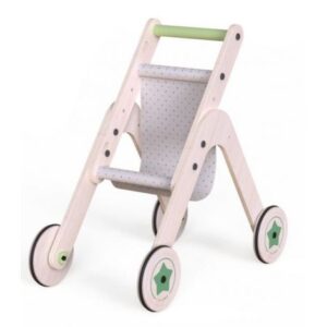 Carucior pentru papusi si antepremergator din lemn 2 in 1 MamaToyz Carucior pentru papusi si antepremergator din lemn 2 in 1 MamaToyz