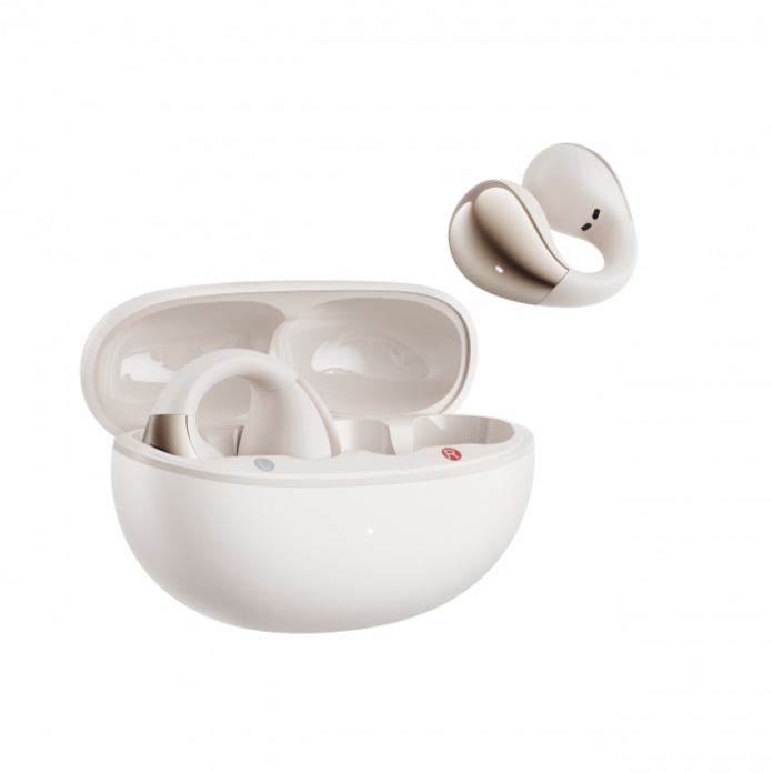Casti wireless open ear QCY Crossky C30 TWS Negru sport cu cutie de incarcare, Bluetooth 5.4, Control tactil, IPX4