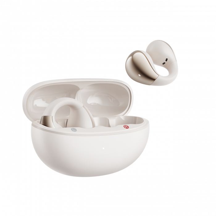 Casti wireless open ear QCY Crossky C30 TWS Negru sport cu cutie de incarcare, Bluetooth 5.4, Control tactil, IPX4