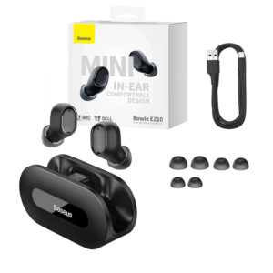 Casti audio In-Ear, Baseus Bowie EZ10, True Wireless, Negru Casti audio In-Ear, Baseus Bowie EZ10, True Wireless, Negru