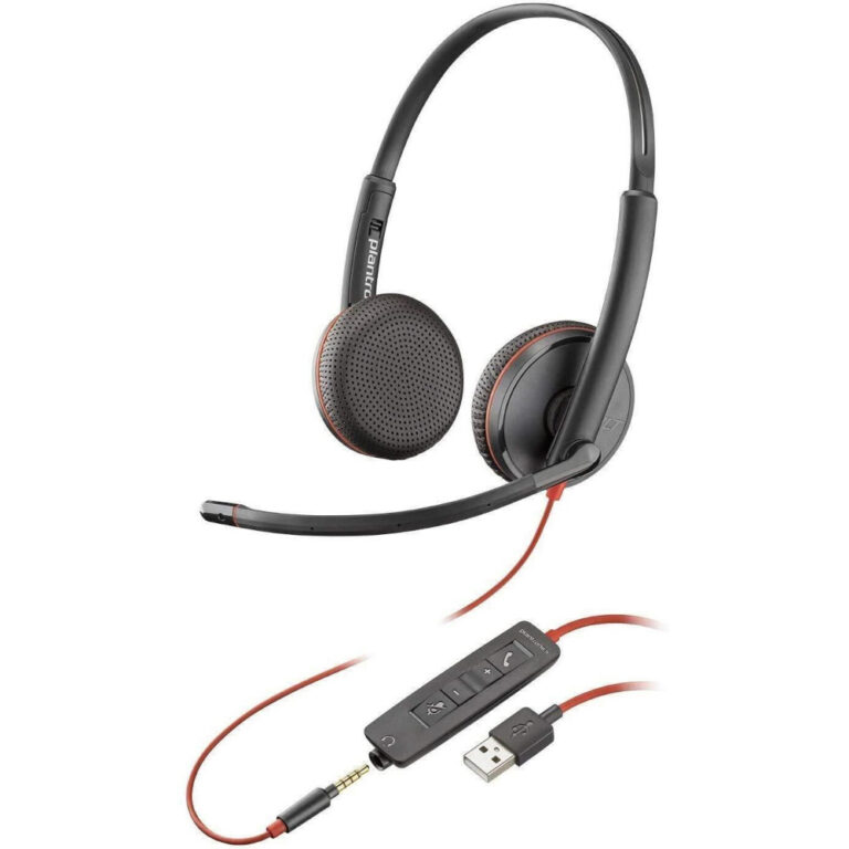 Casti Call Center Plantronics Blackwire 3225 USB, Negru