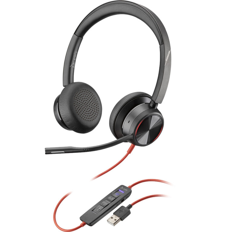Casti Call Center Plantronics Blackwire 8225 USB, Negru
