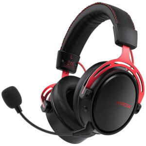Casti Gaming cu microfon Mpow Air 2.4G, Wireless, Negru/Rosu Casti Gaming cu microfon Mpow Air 2.4G, Wireless, Negru/Rosu