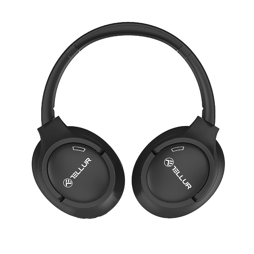 Casti Over-Ear Tellur Vibe, Bluetooth, ANC, Microfon, Negru Casti Over-Ear Tellur Vibe, Bluetooth, ANC, Microfon, Negru
