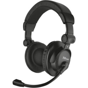 Casti Over-Ear Trust Como, Microfon, Negru Casti Over-Ear Trust Como, Microfon, Negru