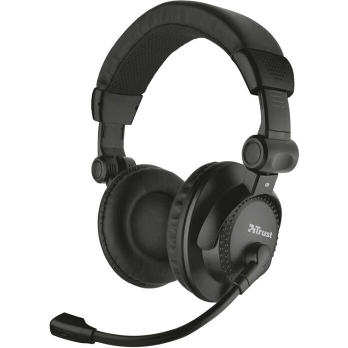 Casti Over-Ear Trust Como, Microfon, Negru Casti Over-Ear Trust Como, Microfon, Negru