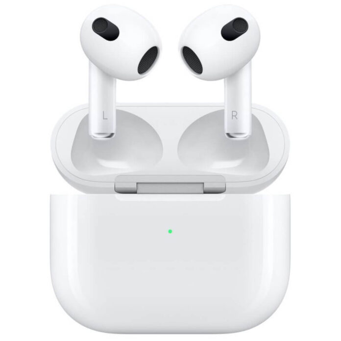 Casti True Wireless Apple AirPods Gen. 3, Incarcare Wireless, Bluetooth, Alb Casti True Wireless Apple AirPods Gen. 3, Incarcare Wireless, Bluetooth, Alb