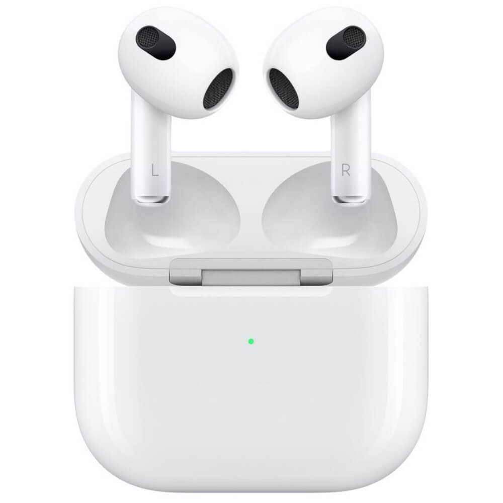 Casti True Wireless Apple AirPods Gen. 3, Incarcare Wireless, Bluetooth, Alb Casti True Wireless Apple AirPods Gen. 3, Incarcare Wireless, Bluetooth, Alb