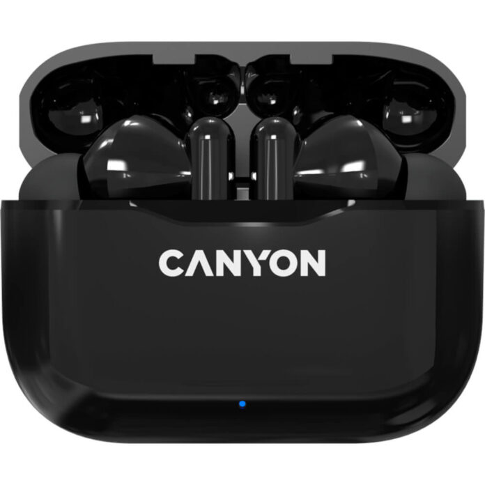 Casti True Wireless Canyon TWS-3, Bluetooth, Waterproof IP33, Negru