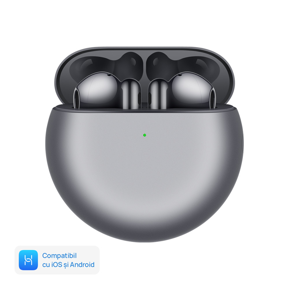 Casti True Wireless Huawei FreeBuds 4E, Silver Frost Casti True Wireless Huawei FreeBuds 4E, Silver Frost