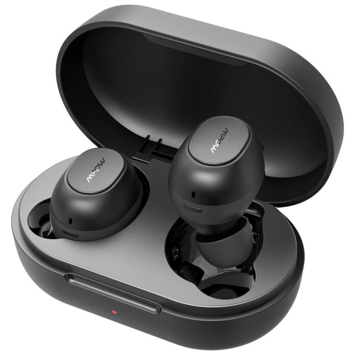 Casti True Wireless Mpow Mdots TWS, Bluetooth, Waterproof IPX6, Negru Casti True Wireless Mpow Mdots TWS, Bluetooth, Waterproof IPX6, Negru