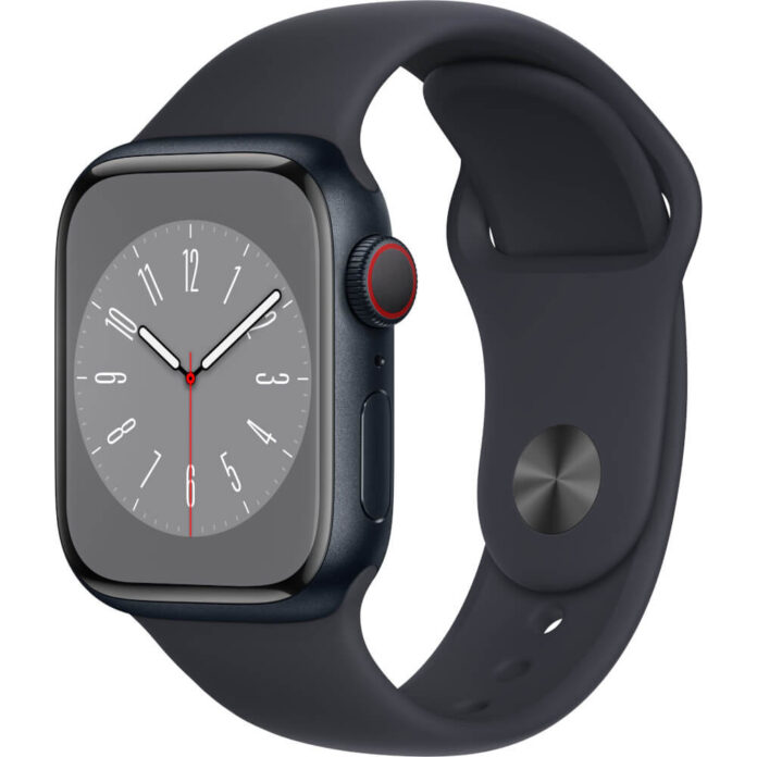 Apple Watch Series 8 GPS + Cellular, 41mm, Silver Aluminium Case, White Sport Band