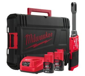 Cheie cu clichet electrica, Milwaukee FUEL INSIDER 80 Nm, cu 2 acumulatori M12, LED, maner ergonomic, 4933499411 Cheie cu clichet electrica, Milwaukee FUEL INSIDER 80 Nm, cu 2 acumulatori M12, LED, maner ergonomic, 4933499411