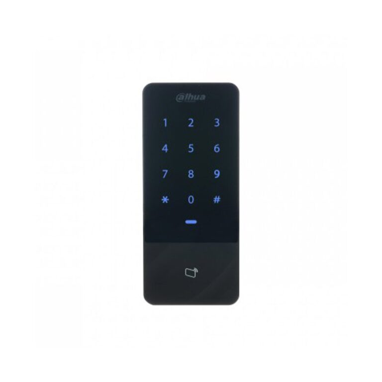Cititor control acces exterior standalone Dahua ASI1201E-V1, card IC si parola, 13.56 MHz, 30.000 utilizatori, tastatura touch, RS-485/Wiegand, montaj aplicat