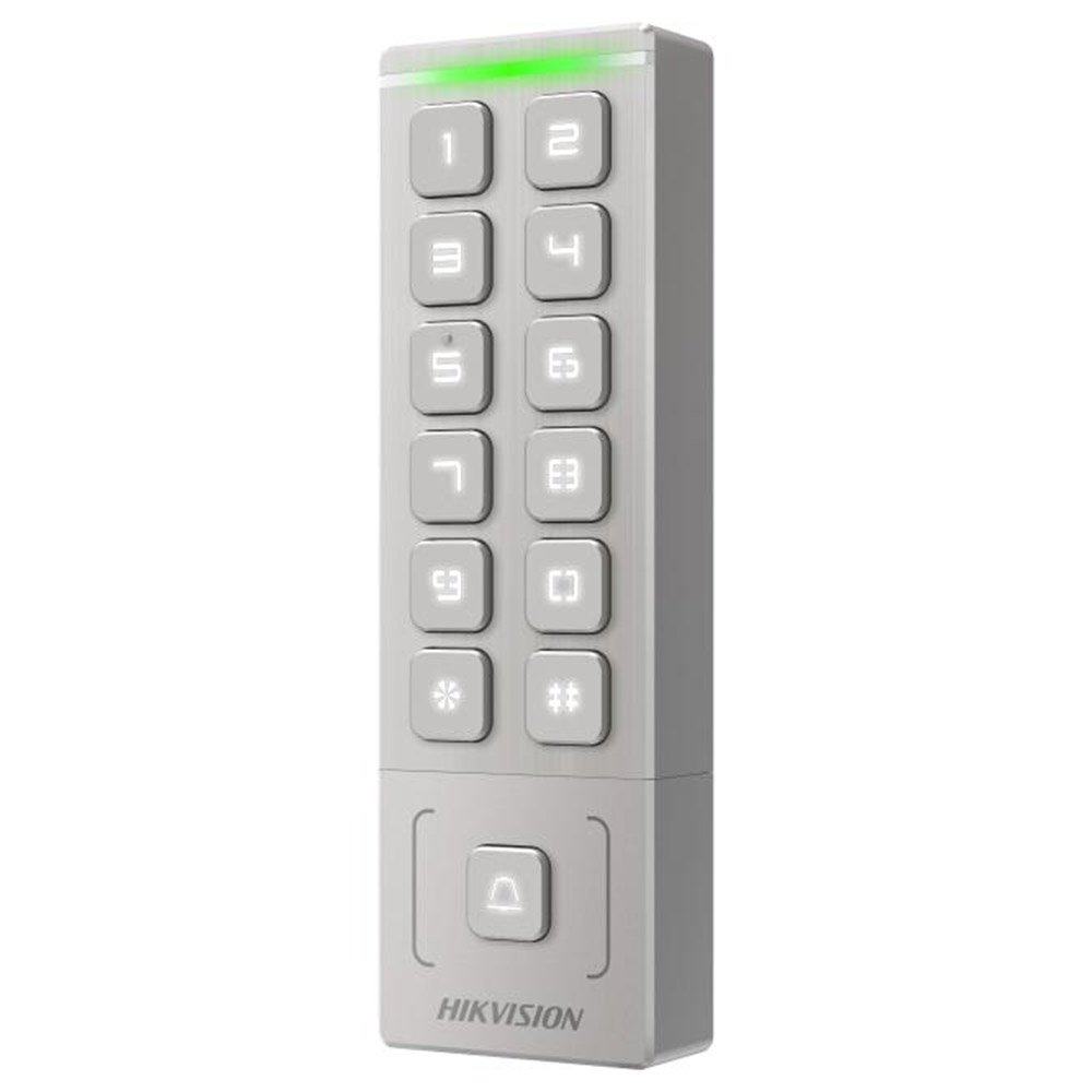 Cititor proximitate cu tastatura Hikvision DS-K1T809EX, card EM, cod PIN, Wiegand, aparent, 1000 utilizatori Cititor proximitate cu tastatura Hikvision DS-K1T809EX, card EM, cod PIN, Wiegand, aparent, 1000 utilizatori