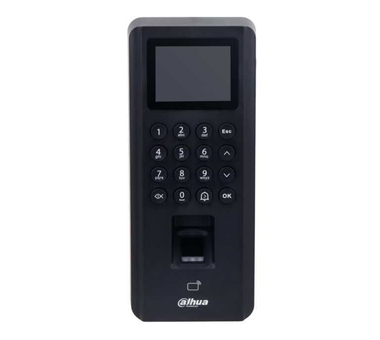 Cititor de proximitate stand-alone WiFi, Amprenta + Card Mifare 13.56KHz, 30.000 utilizatori, PoE, Alarma 1/1, Dahua ASI2212J-PW