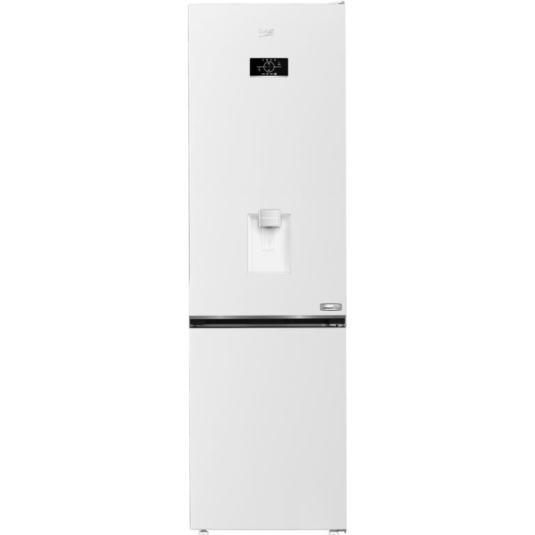 Combina frigorifica Beko B3RCNA404HDW, No Frost, 355 l, HarvestFresh, Slim tank water dispenser, AeroFlow, Alb, Clasa E
