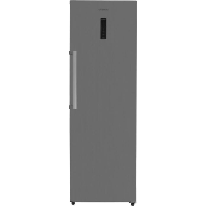Frigider cu o usa Daewoo FC-359HEX, NoFrost, 359 l, Display LED, Usa reversibila, Mod Vacanta, Clasa E, H 185 cm, Argintiu