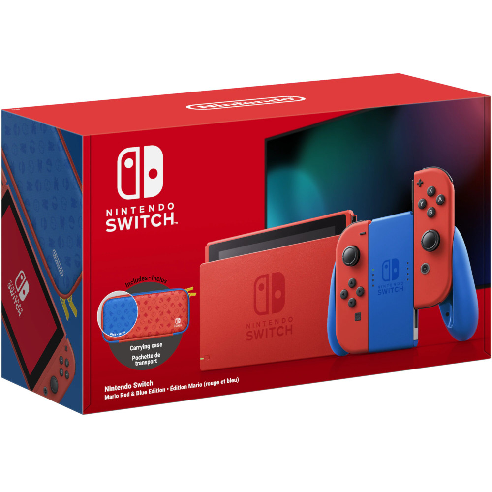 Consola Nintendo Switch Mario Editie Speciala, Albastru/Rosu Consola Nintendo Switch Mario Editie Speciala, Albastru/Rosu