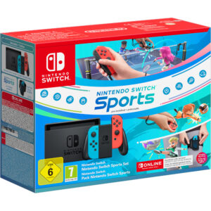 Consola Nintendo Switch Sports Bundle, Joy-Con Neon Red/Neon Blue Consola Nintendo Switch Sports Bundle, Joy-Con Neon Red/Neon Blue