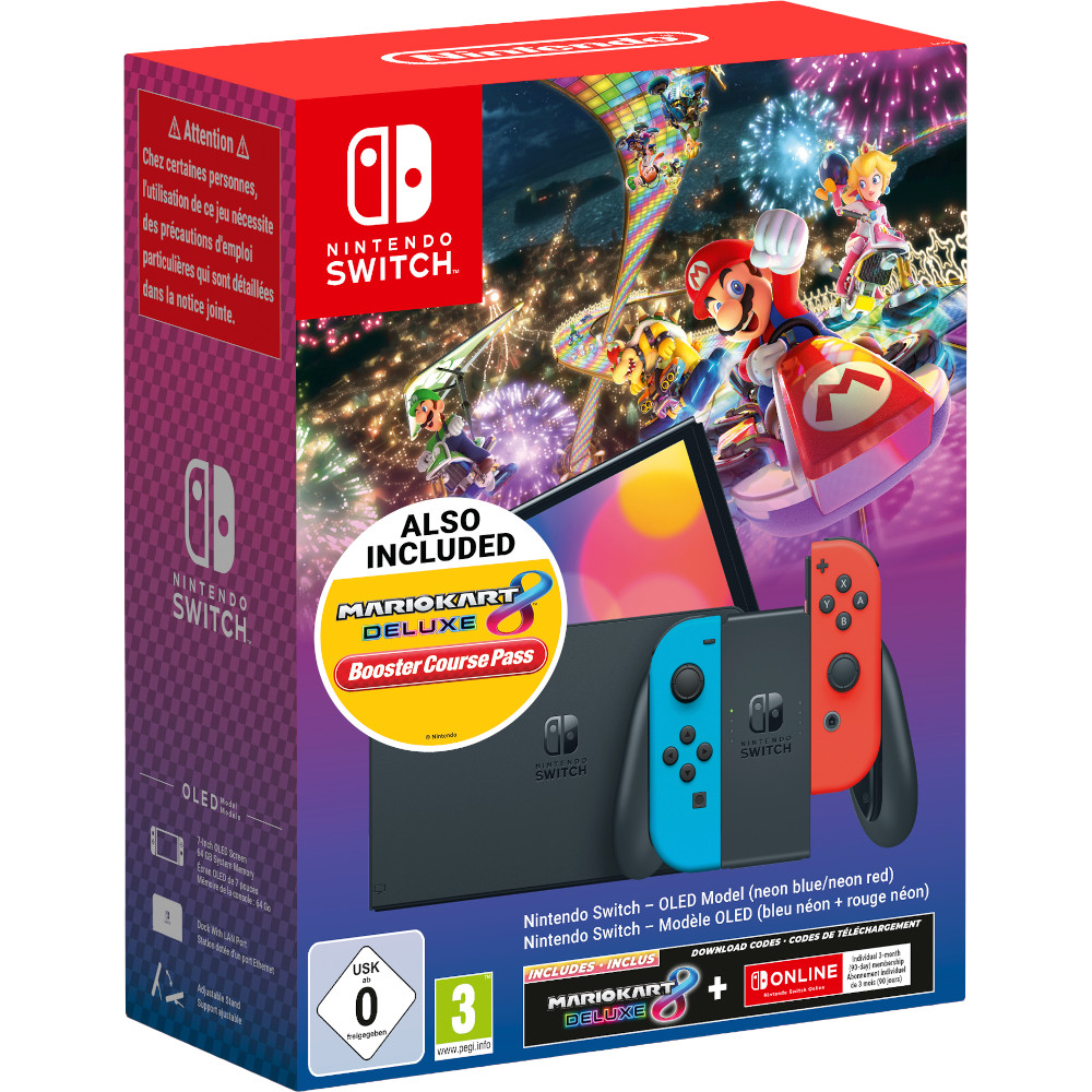 Consola Nintendo Switch Oled, Negru + Booster Pass Bundle Consola Nintendo Switch Oled, Negru + Booster Pass Bundle